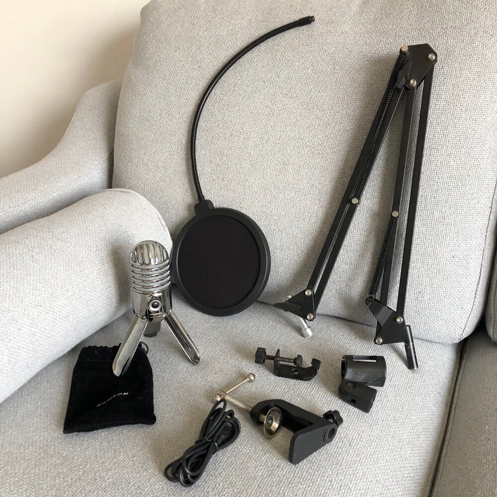 Bundle SAMSON Meteor Microphone USB + NEUMA Scissor Arm Stand With Pop Filter